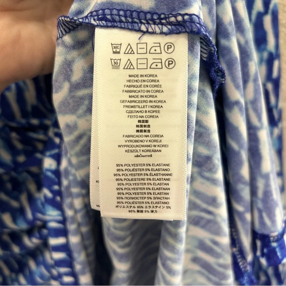 MICHAEL Michael Kors Blue and White V-Neck Blouse 3X - Picture 6 of 7